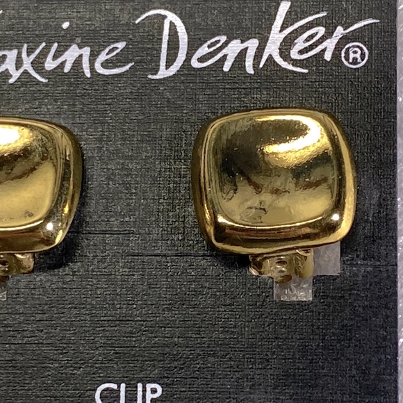 Maxine Denker gold tone earrings - Picture 2 of 3